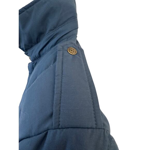 Vtg Eddie Bauer Goose Down Jacket Coat Snaps Puffer Snaps Chambray Blue Shacket - Picture 7 of 14